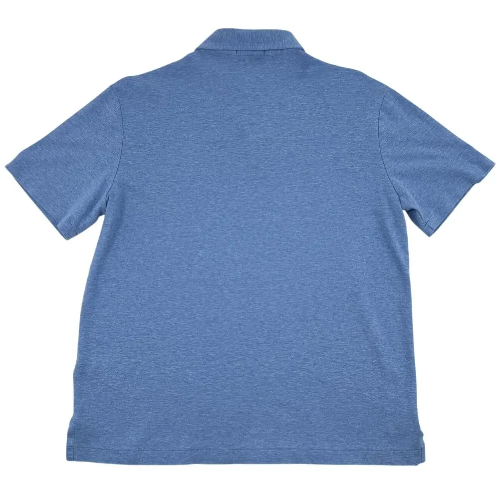 Polo Ralph Lauren Polo Shirt Classic Fit Medium Blue Heather Preppy Cotton